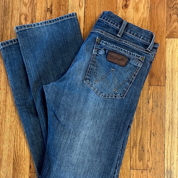 Wrangler Other - Wrangler Men's Dark Blue Slim-Bootcut Jeans-34X36